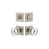 Viaggio Quadrato Rosette Complete Entry Set with Circolo Crystal Knob