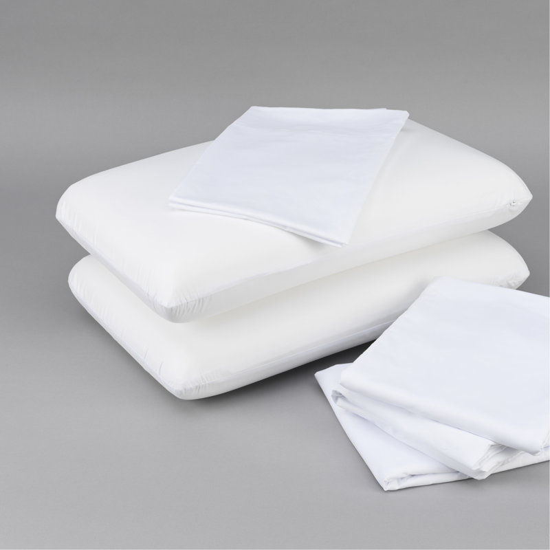 Full Bedding - Cooling Memory Foam Pillow, 90 Gsm Sheet , 5 Mattress Protector Bundle With Technology Microfiber