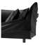 Ensemble de 2 fauteuils surdimensionnés avec repose-pieds et housse amovible en chenille noire avec repose-pieds