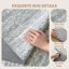 Tapis lavable à rayures rétro antidérapant (beige)-471381064-490636190
