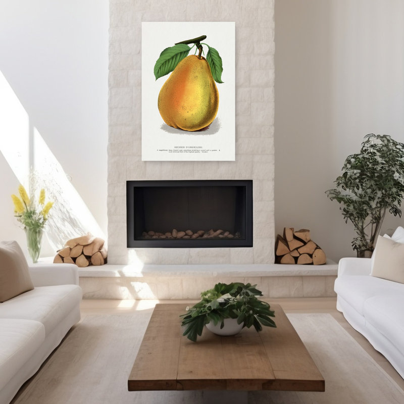 «Duchess D'angouleme Pear», art mural rétro rétro, H 48 po x l 32 po