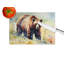 Grizzly Bear Glass Cutting Board Large