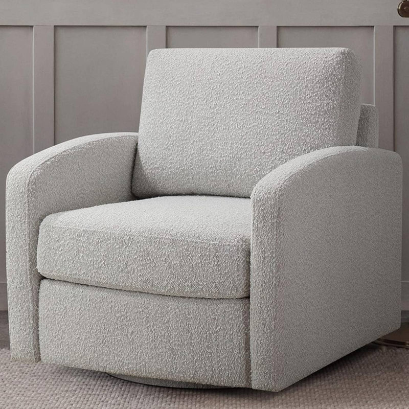 Chaise pivotante Grazia - gris, Polyester crème