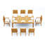 8 Seats 9 Pcs Grade-A Teak Wood Dining Set: 83" Rectangle Table And 8 Atnas  Chairs (2 Arm & 6 Armless Chairs) #11AT1802-210976283