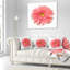 Marguerite simple sur fond blanc - coussin à imprimé floral-29600359-29600362