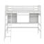 Lit mezzanine avec tablettes de rangement, bureau et échelle-1558729161