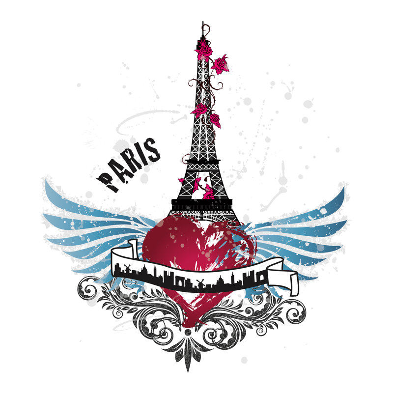 Heart Of The City Paris Blue by Belinda Aldrich - Wrapped Canvas Print, 122cm H x 122cm W x 3.8cm D