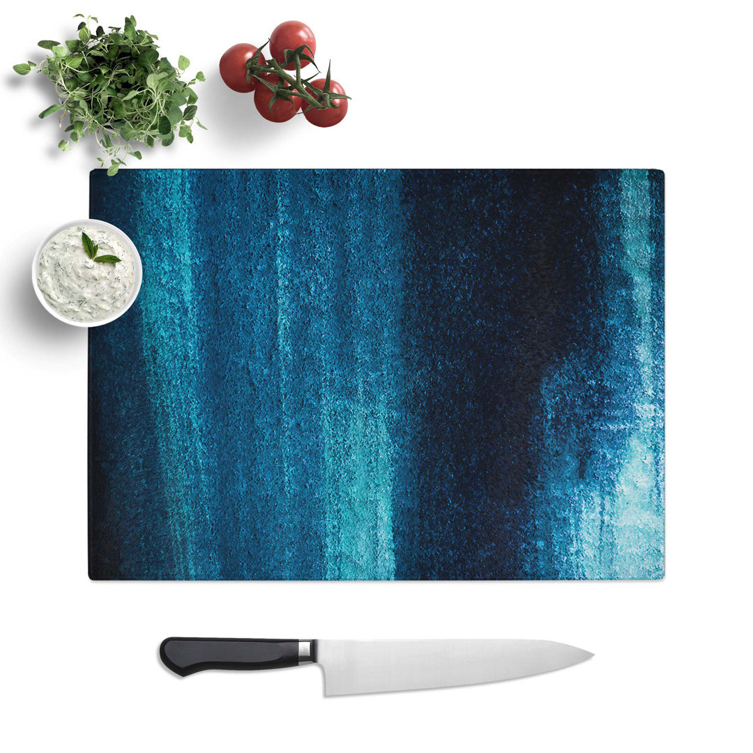 Glass Midnight Blue in Abstract Chopping Board