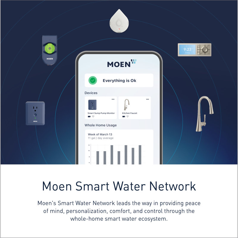 Smart Shower 2-Outlet Digital Thermostatic Shower Valve with 1/2" Connections