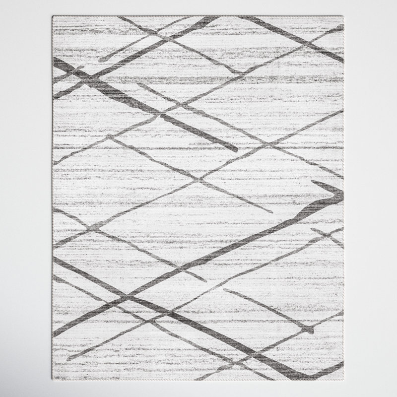 Tapis lavable à la machine Trellis Trellis, Rectangle 8 pi x 10 pi