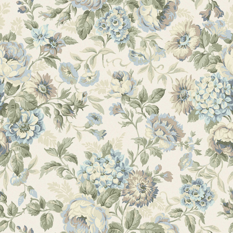 Papier peint Borensapeter Hortensia, Bleu