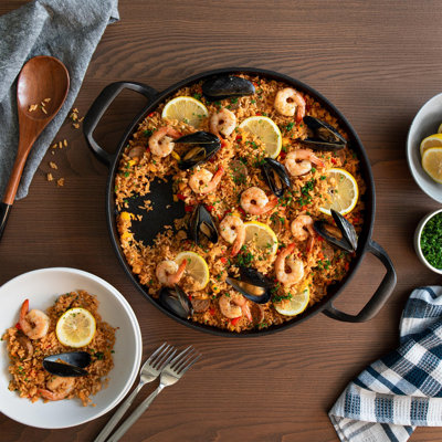 Paella Pan - Premium Cast Iron Paella Pan, Cast Iron Pizza Pan, Deep Dish Pizza Pan, Perfect For Pizza Oven, Ideal Paella Pan For Authentic Spanish Cu -  ELEMENTARY ENTERPRISE LLC, PSP0D5Y4JWCJ