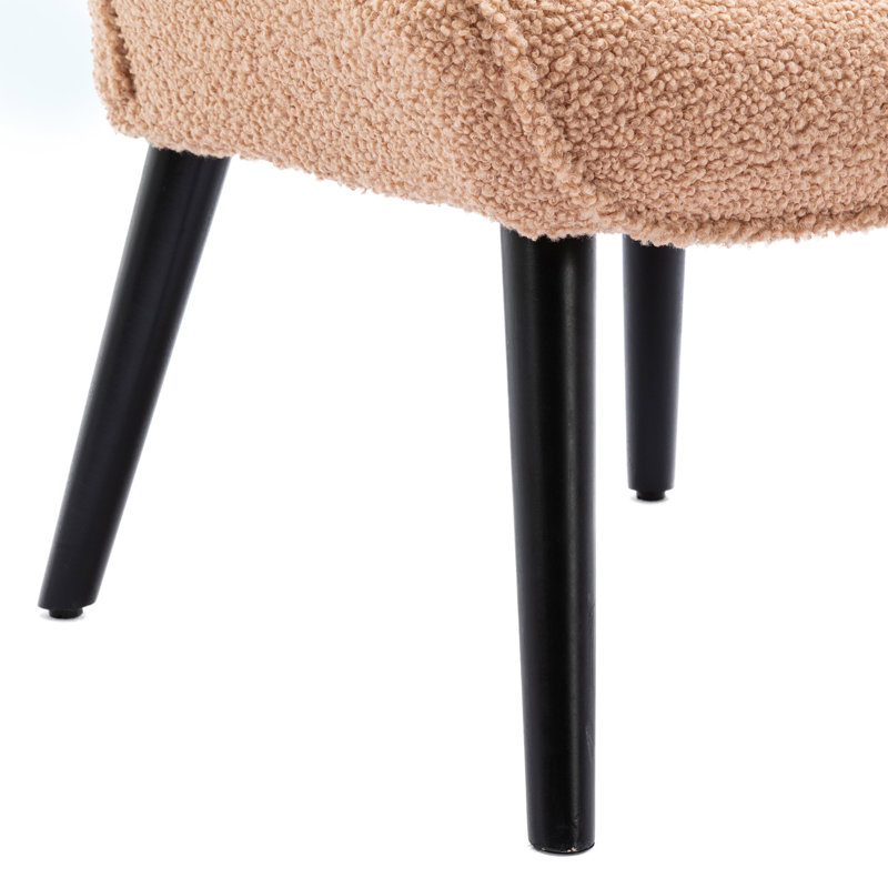 Fauteuil capitonné large de 29,87 po Kylamarie, Combinaison chameau
