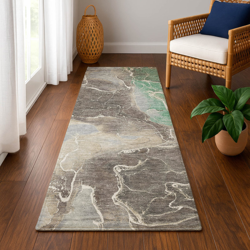 Tapis contemporain lavable à la machine de qualité supérieure Mayfield AMF1782, Runner 2'3" x 7'6"