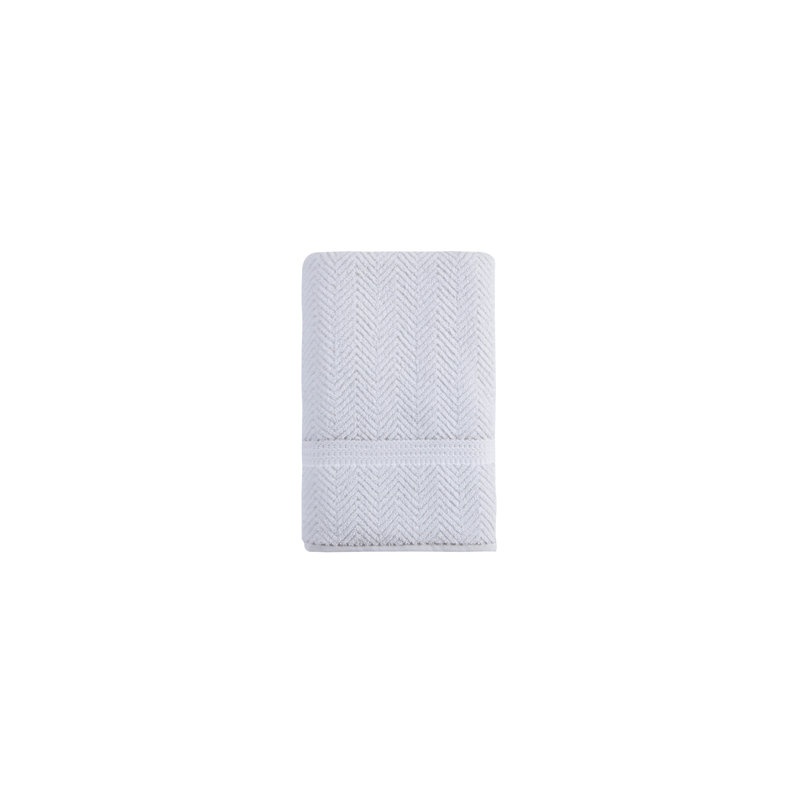 Vandewa Plush Jacquard Bath Towel, White