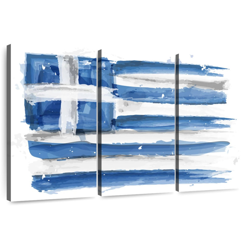 Drapeau grec Borges, H 48 po x l 74 po