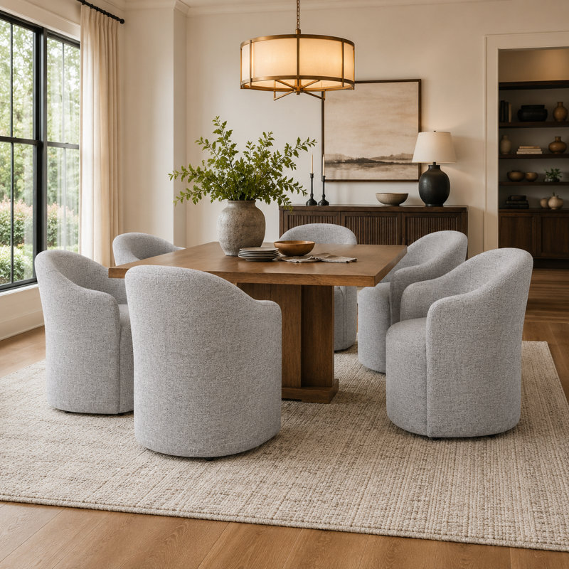 Chaise avec accoudoirs pivotante AUKFA, Light Grey