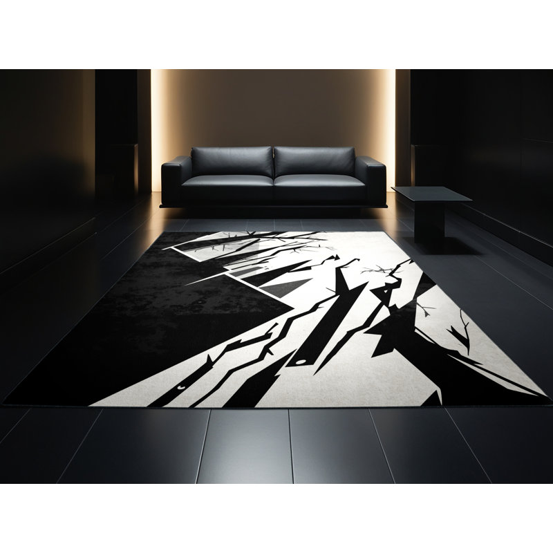 Tapis abstrait moderne et contemporain Chaplin Haunted Forest, 8 x 10