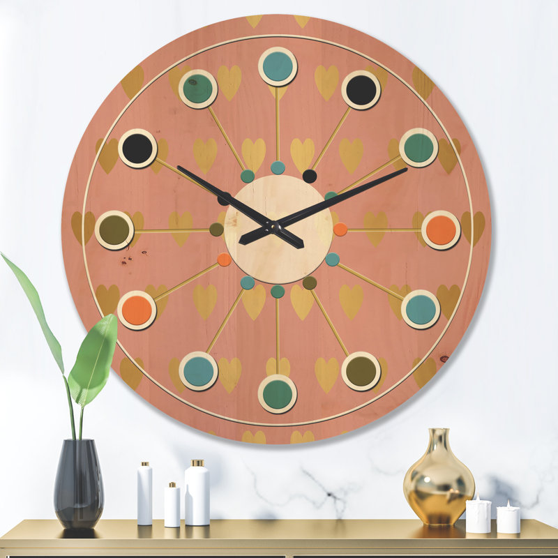 Horloge murale Mid-Century, Grand