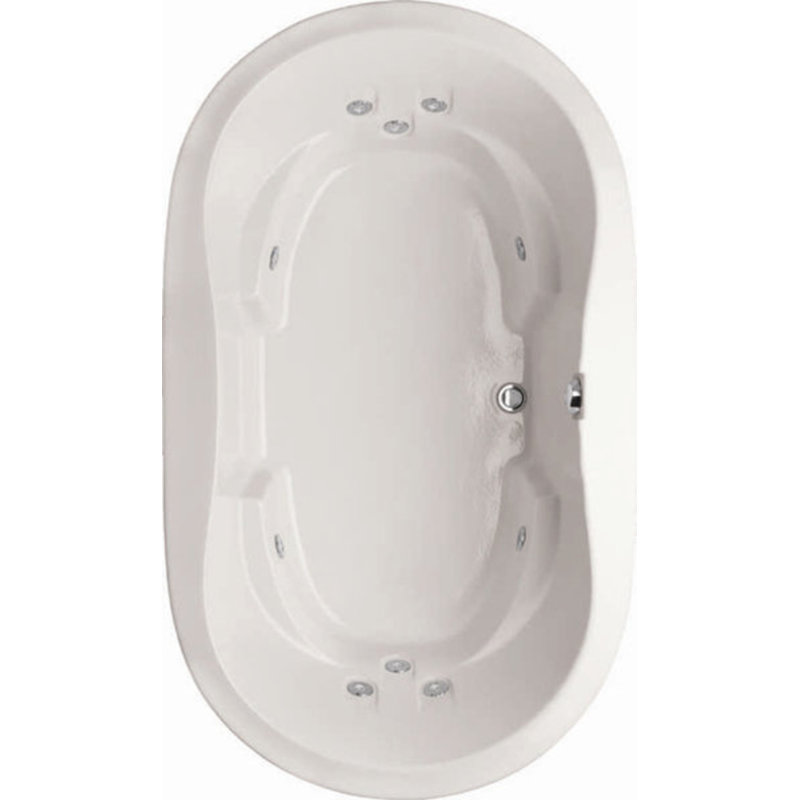 Savannah 66'' L Whirlpool Bathtub, White, Polished Chrome