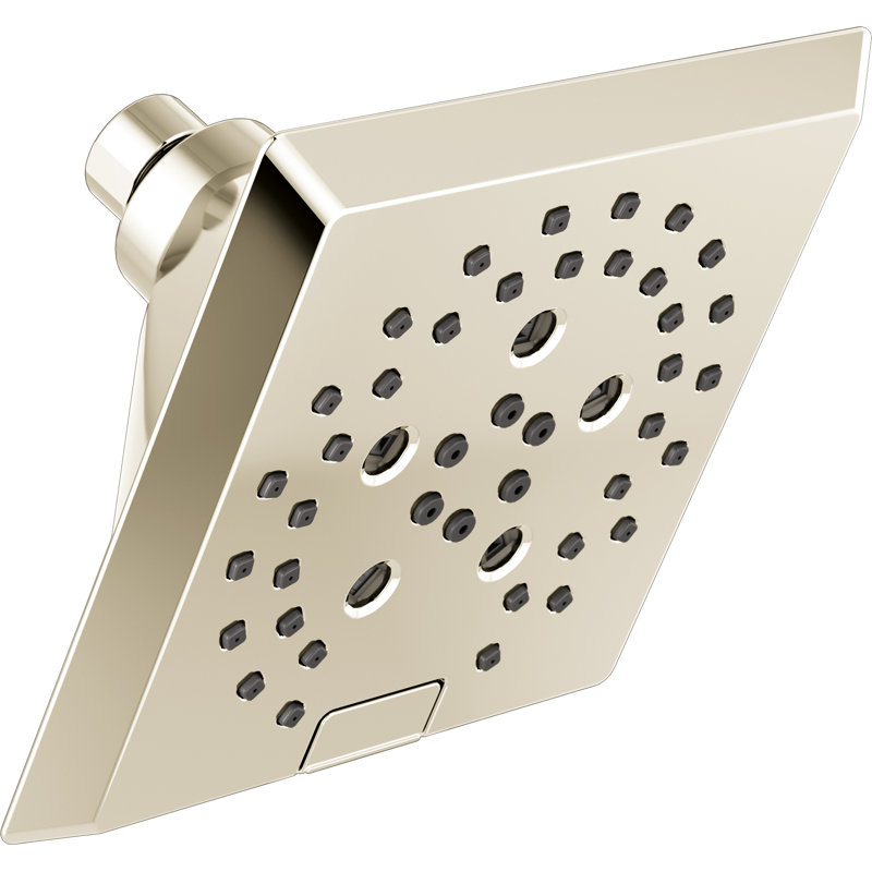 H2Okinetic 5-Spray Modern Square Raincan Shower Head 1.75 GPM, Polished Nickel