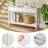  51.18in White 2-Layer 3-Draw MDF Grille Foyer Table