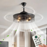 Retractable Ceiling Fan With Lights