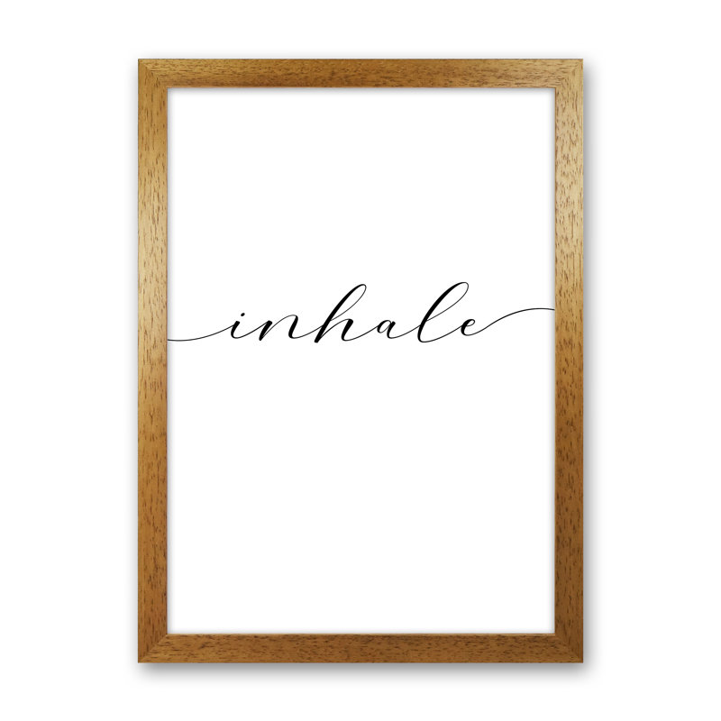 Inhale - Exhale 1/2 - Print, Oak Framed Canvas, 34cm H x 25cm W x 3cm D