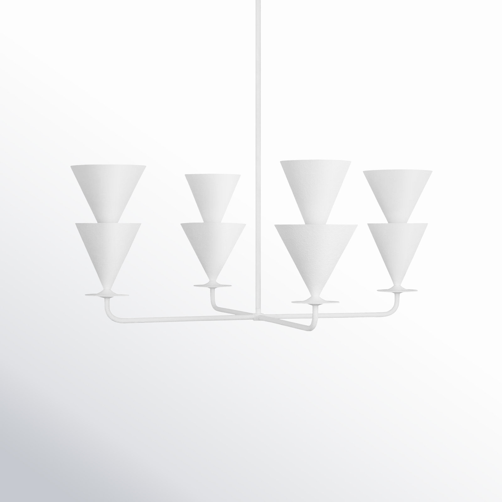 Deckland 4 - Light Metal Dimmable Chandelier, 15.25" H x 36" W x 36" D