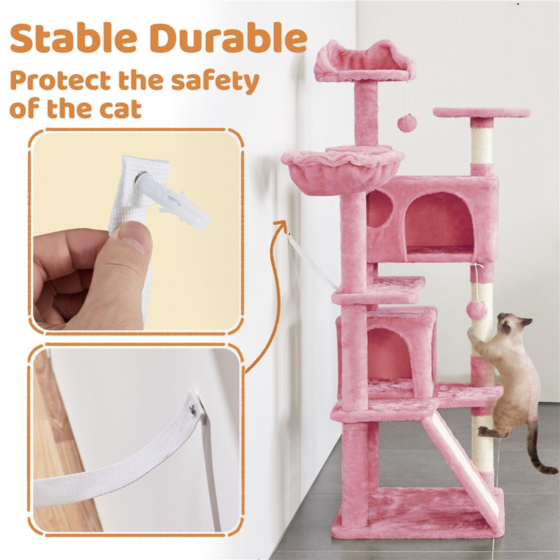 Arbre à chat 57,5 po Topeka, Rose