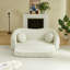 Canapé inclinable convertible courbé de 86 pouces, canapé-lit pliant sans cadre 2 en 1 avec base coulissante et siège profond, canapé inclinable en chenille à deux places, aucun assemblage requis beige-751128188