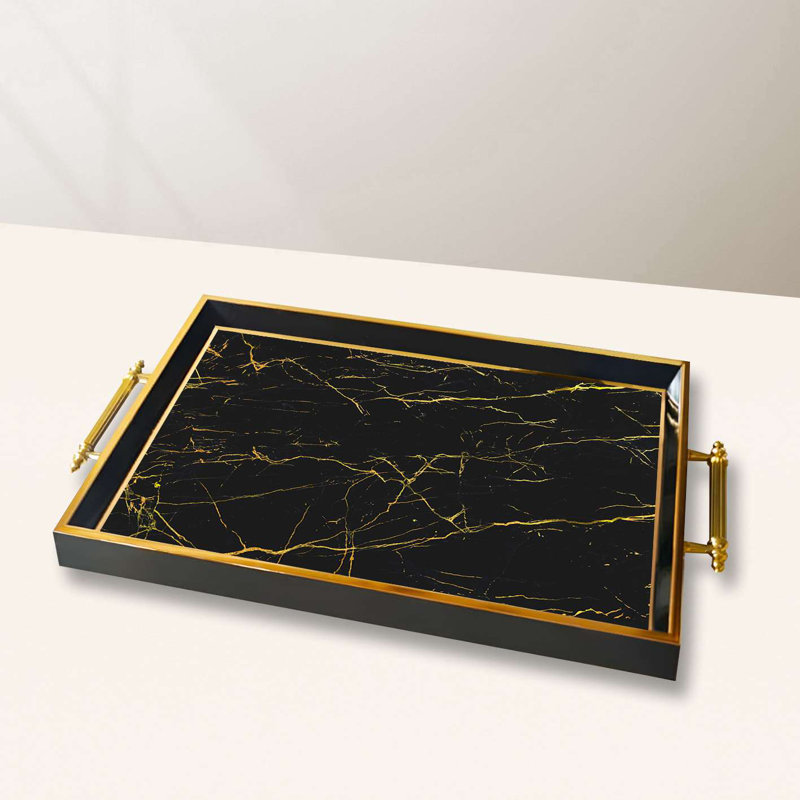 Elegant Glass Serving Tray, 19.7 x 11.4 x 1.4 inches | 100% High-Quality Glass | Perfect for Entertaining & Serving | Stylish and Functional Design for Home & Parties | Durable and Easy to Clean