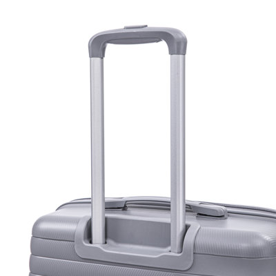 14 "/ 20" / 24 "/ 28" 4 pièces / ensemble dans une valise à roulettes en PP, une valise de transport, une tringle en fer, une serrure à mot de passe à combinaison, un étui à cosmétiques de 14 po