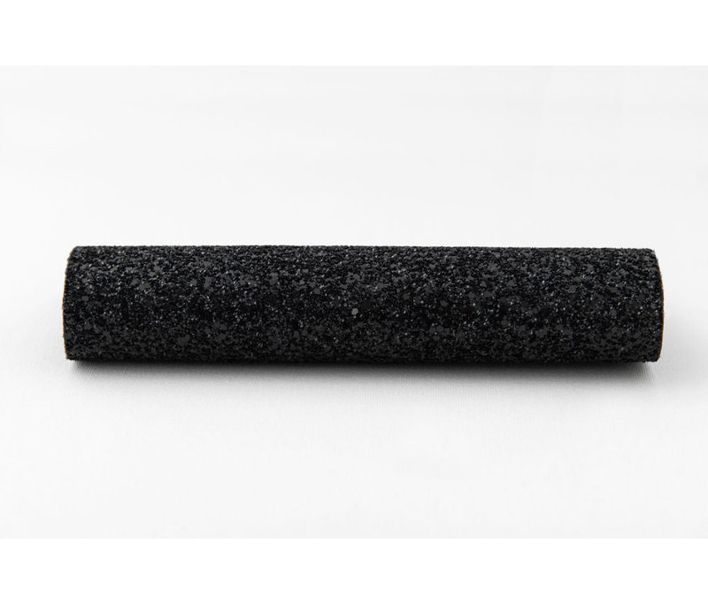 Papier peint onyx noir de 55 po de large à paillettes - vendu à la verge, Black