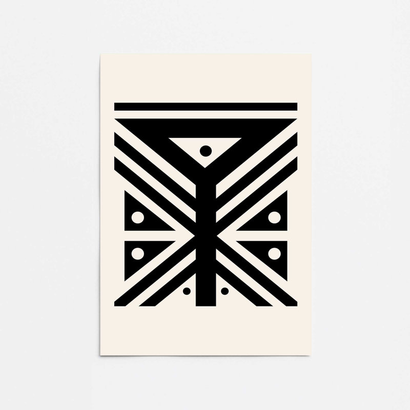 Motif tribal moderne I, impression roulée, 24 po x 18 po