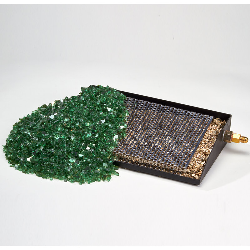 Duluth Forge Vented Fire Glass Burner Kit, Natural Gas, Match Light, 14"(Minimum Opening: 18"H x 26"FW x 26"BW x 12"D)