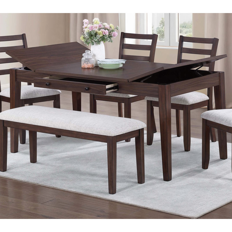 Table de salle à manger avec tiroirs et rangement intégré, H 30 po x L 66 po x l 36 po