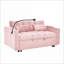 Canapé-lit pliable moderne en velours 55,5 po Sofas | Support réglable, USB, support pour téléphone -520304023