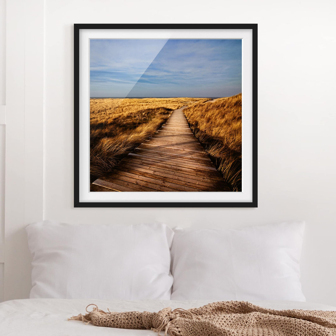 Gerahmtes Poster Dune Path on Sylt