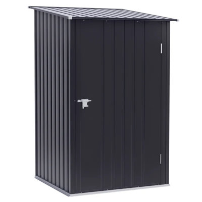 Lockable Storage Sheds, Small Steel Modern Lean To For Patio Garden Yard