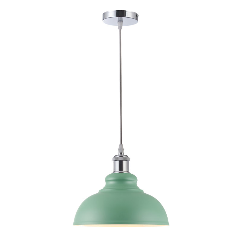 Tennyson - Light Single Pendant, Matt Green/White