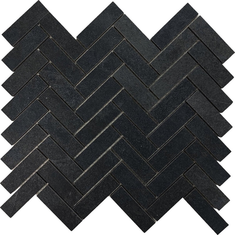 Burlington 1X3 Herringbone Porcelain Mosaic, Anthracite
