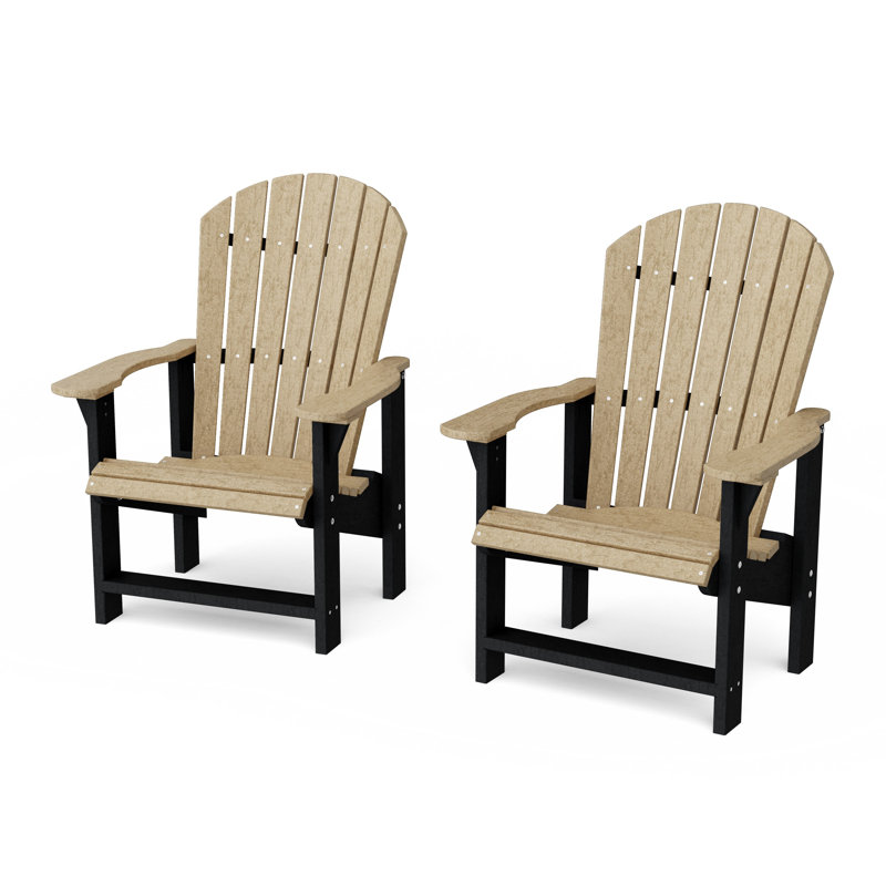 Ensemble de 25 chaises Heritage Adirondack, Bois patiné / noir