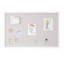 36 "x 24" Tableau d'affichage en tissu de lin blanc avec cadre - Grand tableau de liège mural pour la décoration de bureau personnel
