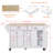 Kitchen Island With Rubber Wood Countertop-598838175