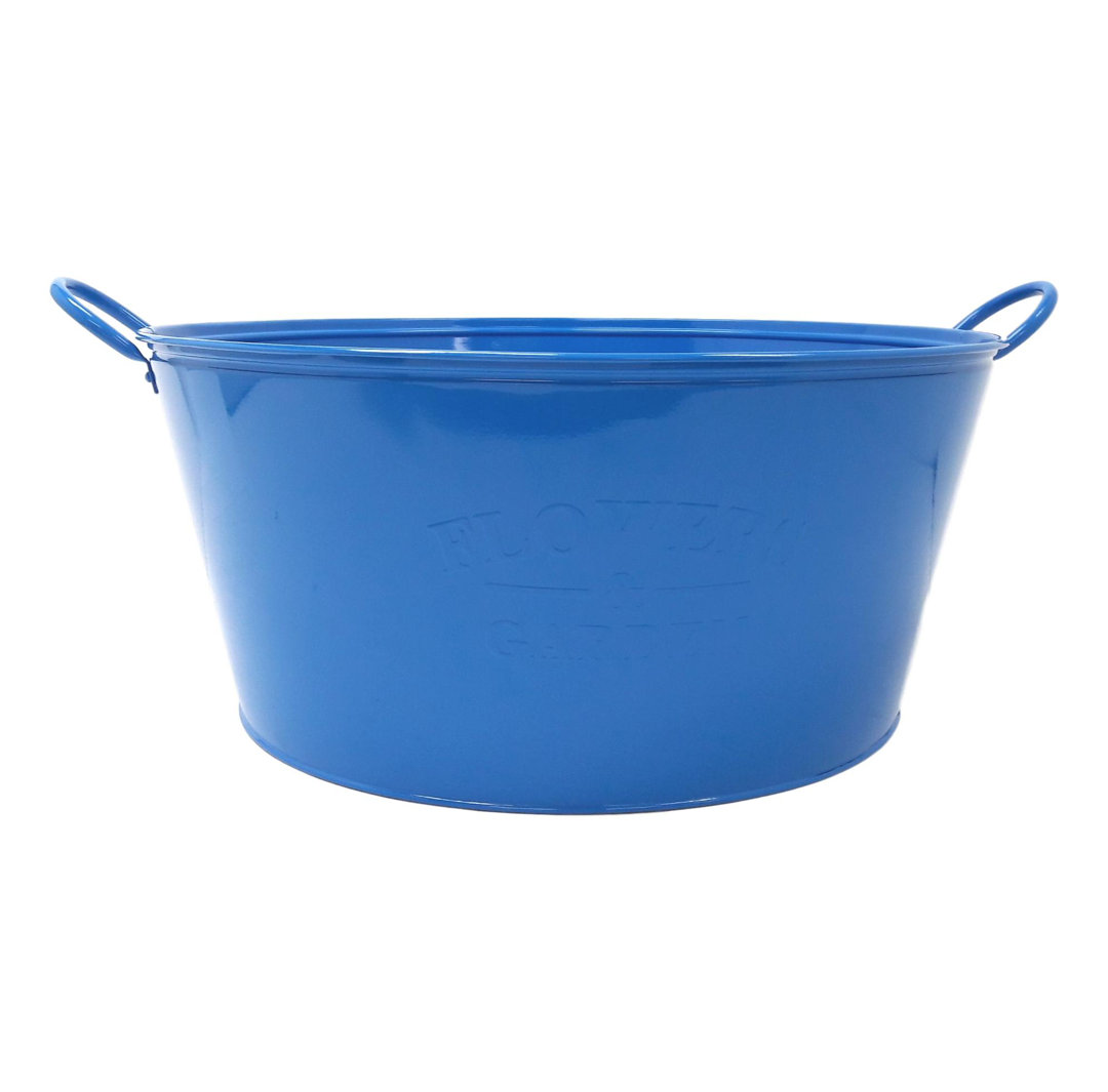 Overbey Galvanized Metal Pot Planter Rosalind Wheeler 