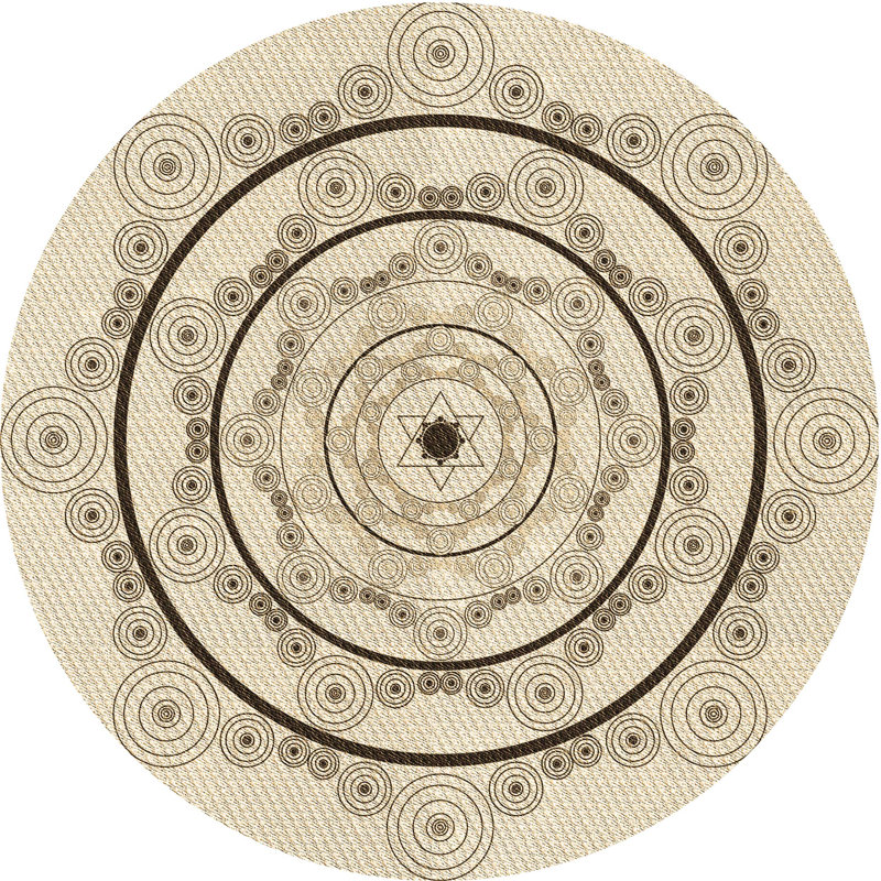Geometric Indoor Rug, Round 6'