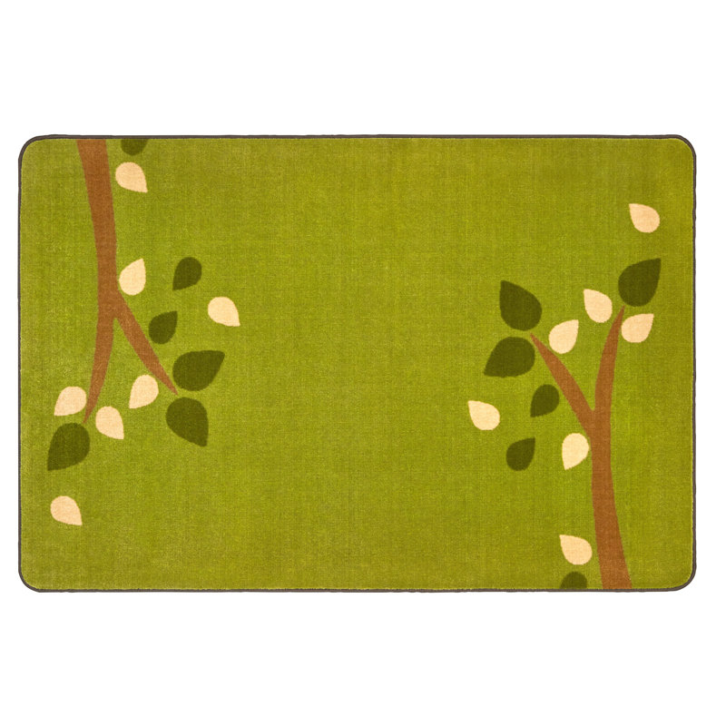 Branching Out KIDSoft Green Area Rug, Rectangle 7'6" x 12'
