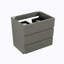 Armoire de plancher SANS lavabo, couleur grise, avec trois tiroirs-126251887