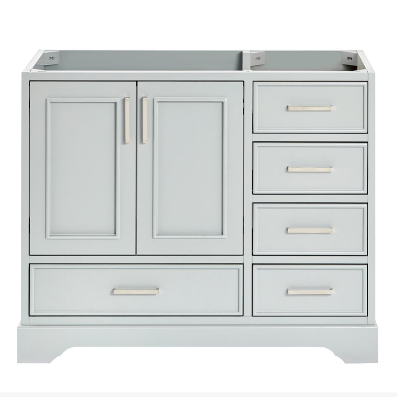 Stafford 42.75'' W Single Bathroom Vanity Base, Gray